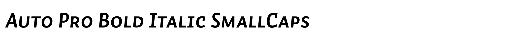 Auto Pro Bold Italic SmallCaps image